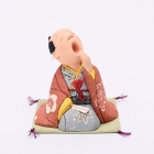 Poupée Edo Rakugo « Akubi Shinan » (Leçon de bâillement)